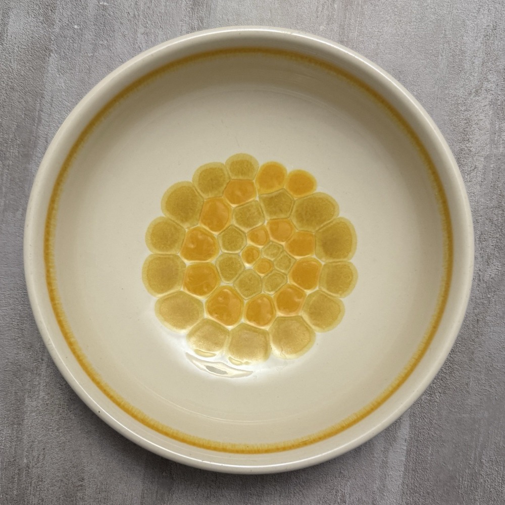 Franciscan Sundance Yellow‎ Swirl Earthenware Soup Cereal Bowl 7" 1219597